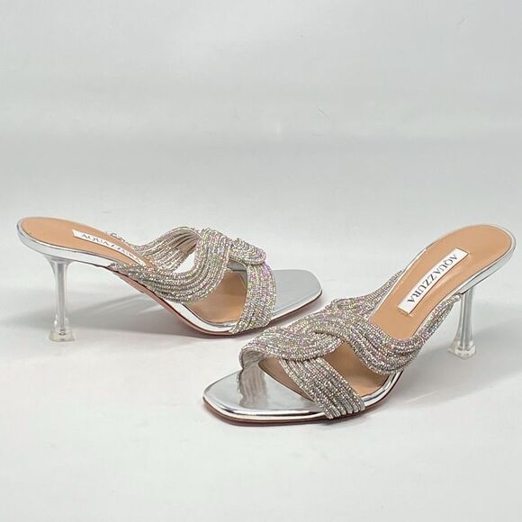 Aquazzura Gatsby Embellished Mules size 38 - Picture 12 of 16
